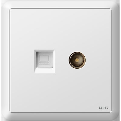 Internet-Wand-Ausgang der Nobless-Sockel-Platten-weißer W7TV/DN